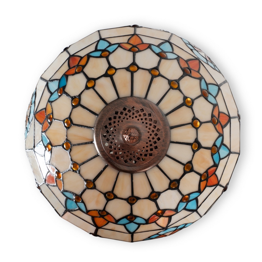 Brilagi - Lampada da terra Tiffany a vetri colorati MIRABELLA 2xE27/60W/230V