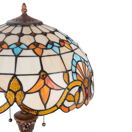 Brilagi - Lampada da terra Tiffany a vetri colorati MIRABELLA 2xE27/60W/230V
