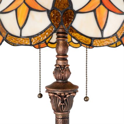 Brilagi - Lampada da terra Tiffany a vetri colorati MIRABELLA 2xE27/60W/230V