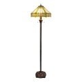 BRILAGI - lampada da terra Tiffany in vetro colorato EMERALD 2xE27/60W/230V