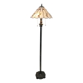 Brilagi - Lampada da terra Tiffany in vetro colorato FOLIA 2xE27/60W/230V