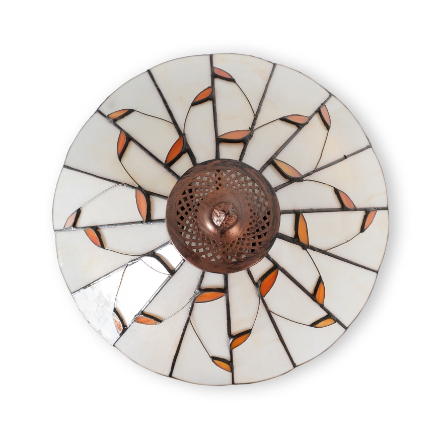 Brilagi - Lampada da terra Tiffany in vetro colorato FOLIA 2xE27/60W/230V