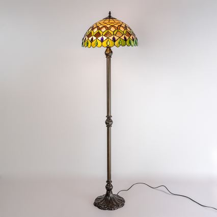 Brilagi - Lampada da terra Tiffany MARGARET 2xE27/60W/230V