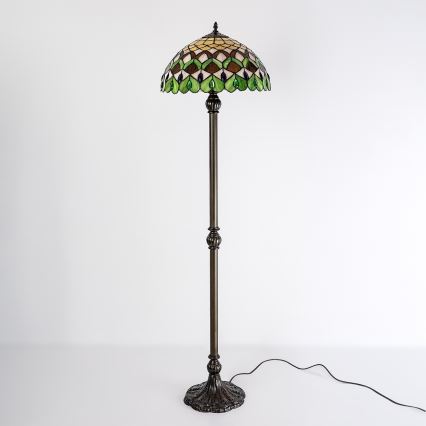 Brilagi - Lampada da terra Tiffany MARGARET 2xE27/60W/230V