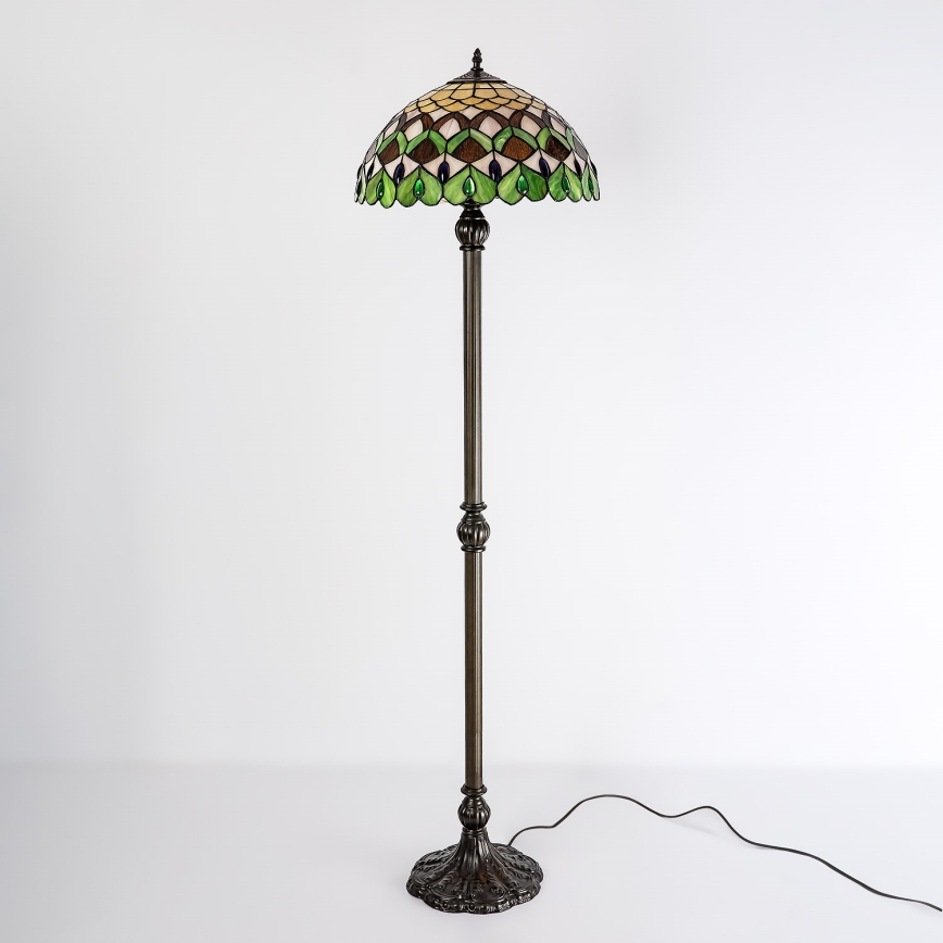 Brilagi - Lampada da terra Tiffany MARGARET 2xE27/60W/230V