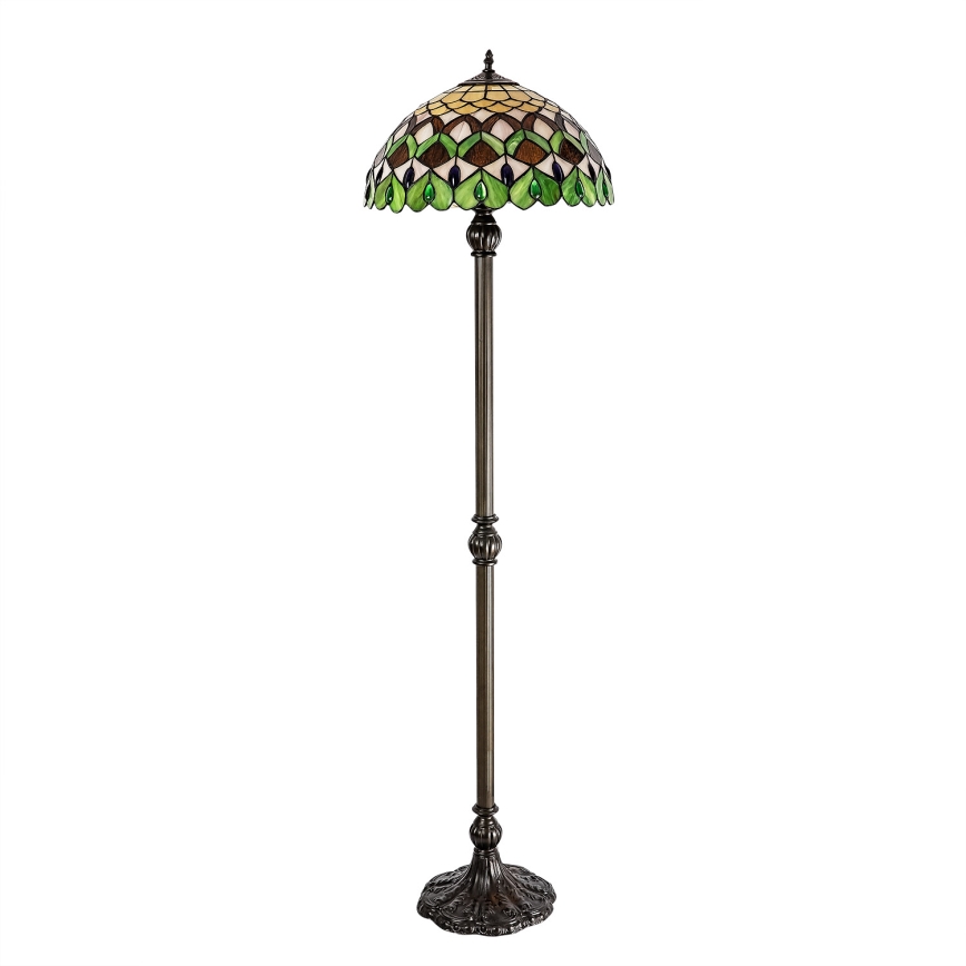 Brilagi - Lampada da terra Tiffany MARGARET 2xE27/60W/230V