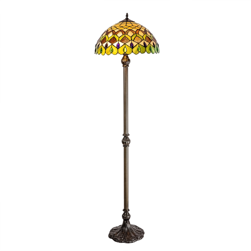Brilagi - Lampada da terra Tiffany MARGARET 2xE27/60W/230V