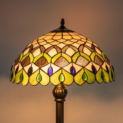 Brilagi - Lampada da terra Tiffany MARGARET 2xE27/60W/230V