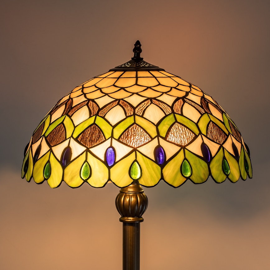 Brilagi - Lampada da terra Tiffany MARGARET 2xE27/60W/230V