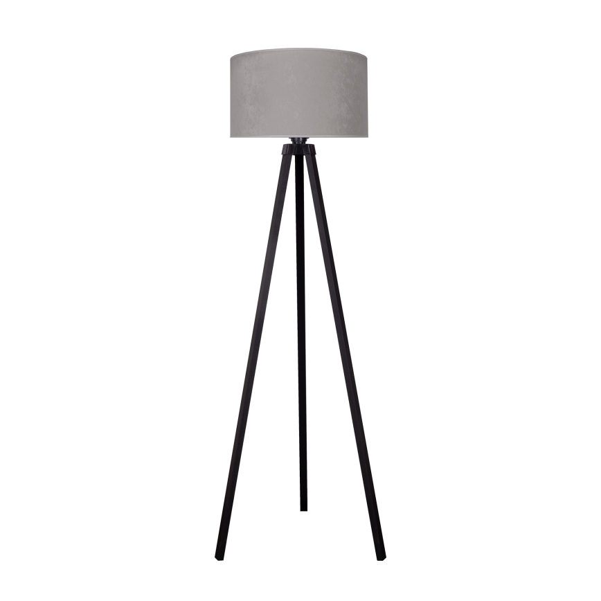 Brilagi - Lampada da terra VELVET 1xE27/60W/230V wengé/grigio
