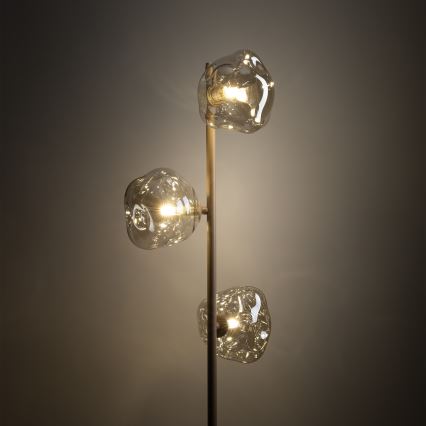Brilagi - Lampada da terra VULCANO 3xG9/8W/230V beige/beige fumé