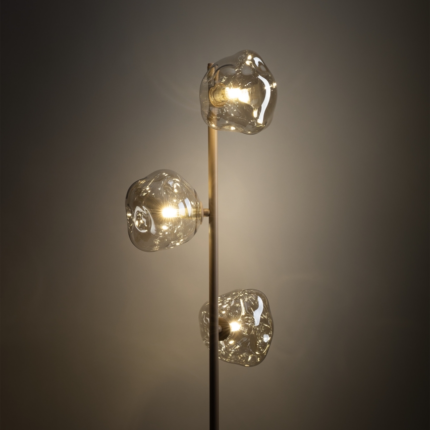 Brilagi - Lampada da terra VULCANO 3xG9/8W/230V beige/beige fumé