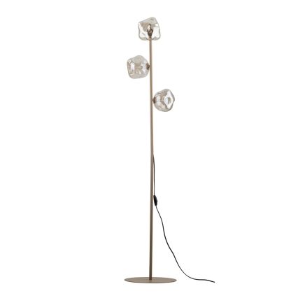 Brilagi - Lampada da terra VULCANO 3xG9/8W/230V beige/beige fumé