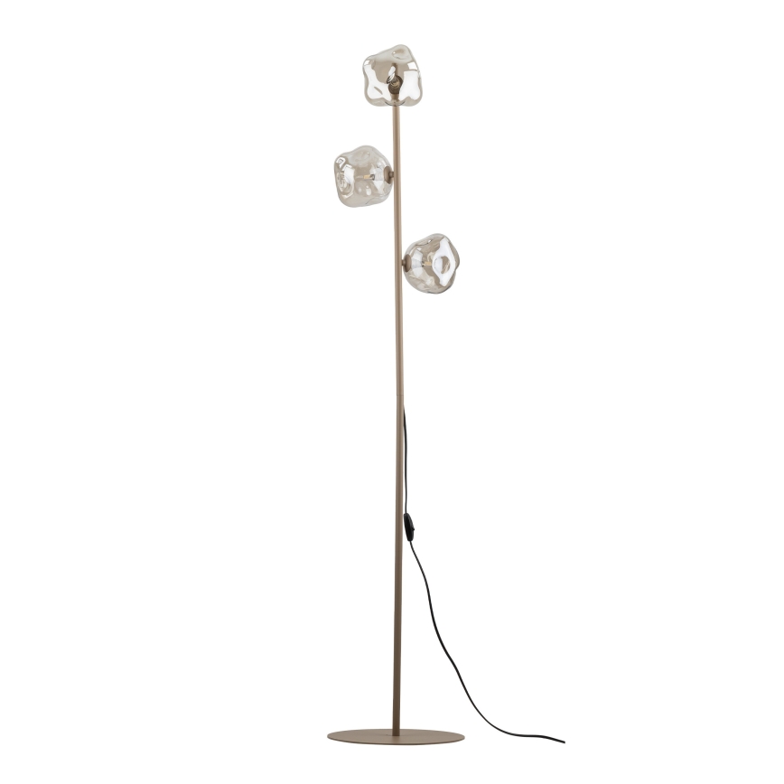 Brilagi - Lampada da terra VULCANO 3xG9/8W/230V beige/beige fumé