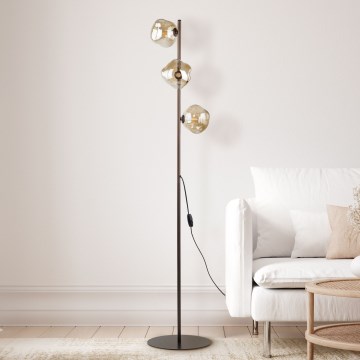 Brilagi - Lampada da terra VULCANO 3xG9/8W/230V bronzo/beige fumato