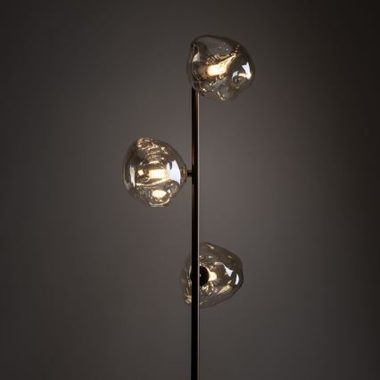 Brilagi - Lampada da terra VULCANO 3xG9/8W/230V marrone/beige fumato