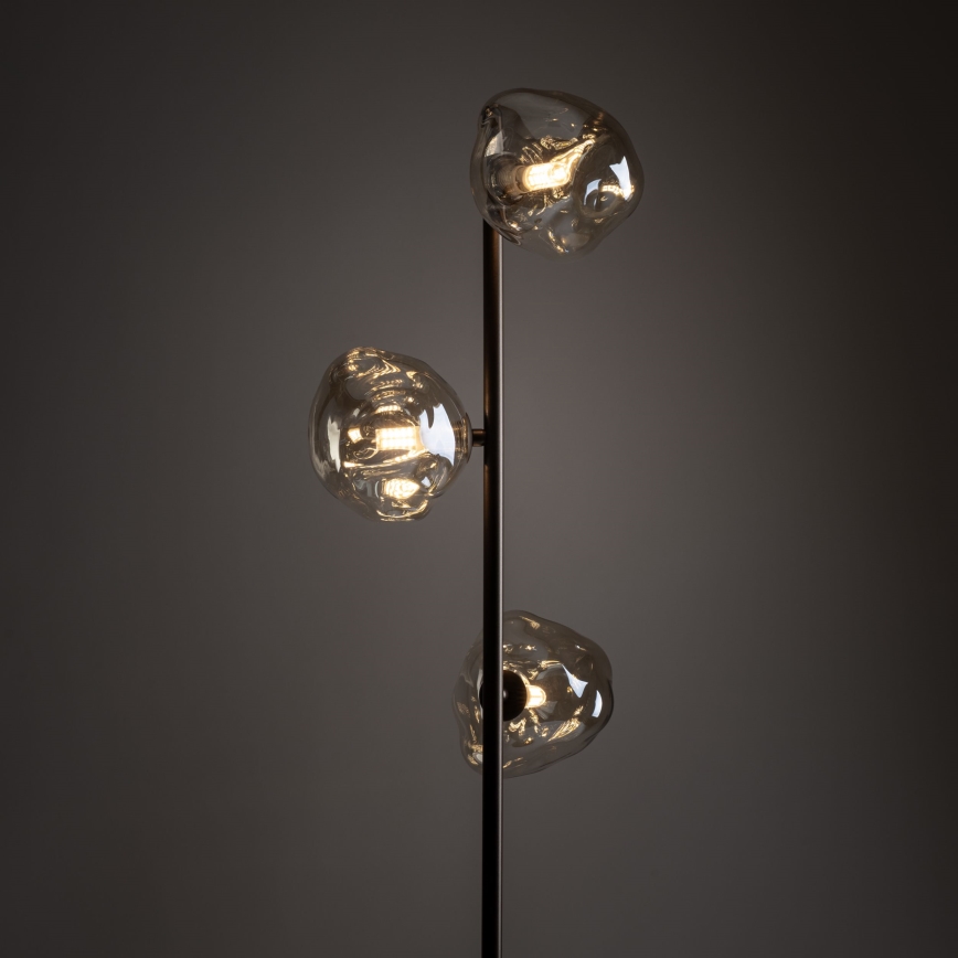 Brilagi - Lampada da terra VULCANO 3xG9/8W/230V marrone/beige fumato