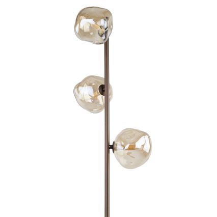 Brilagi - Lampada da terra VULCANO 3xG9/8W/230V marrone/beige fumato