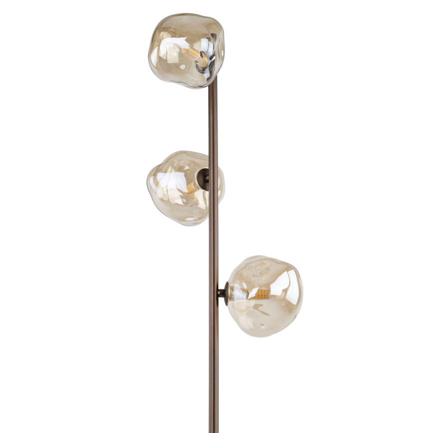 Brilagi - Lampada da terra VULCANO 3xG9/8W/230V marrone/beige fumato