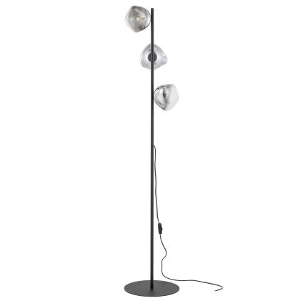 Brilagi - Lampada da terra VULCANO 3xG9/8W/230V nero/nero fumé