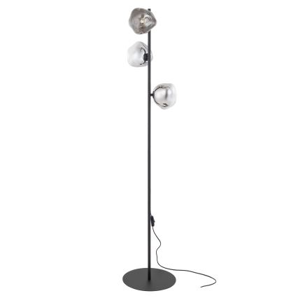 Brilagi - Lampada da terra VULCANO 3xG9/8W/230V nero/nero fumé
