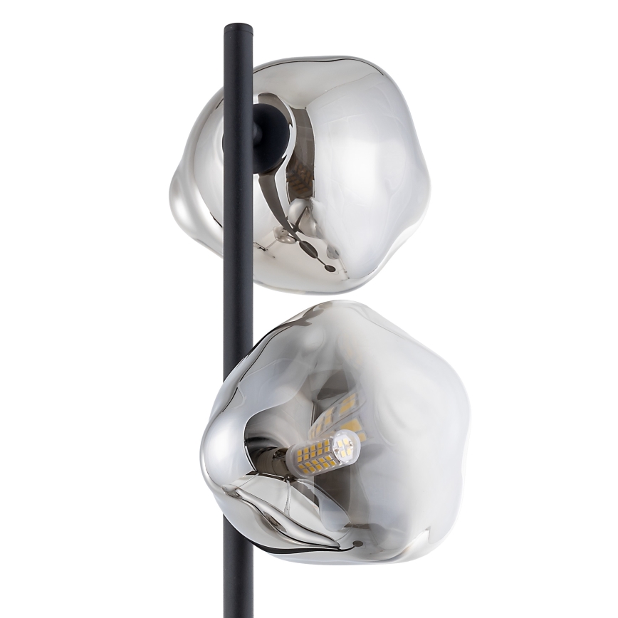 Brilagi - Lampada da terra VULCANO 3xG9/8W/230V nero/nero fumé