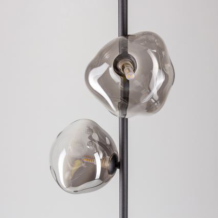 Brilagi - Lampada da terra VULCANO 3xG9/8W/230V nero/nero fumé