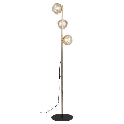 Brilagi - Lampada da terra VULCANO 3xG9/8W/230V oro/beige fumé