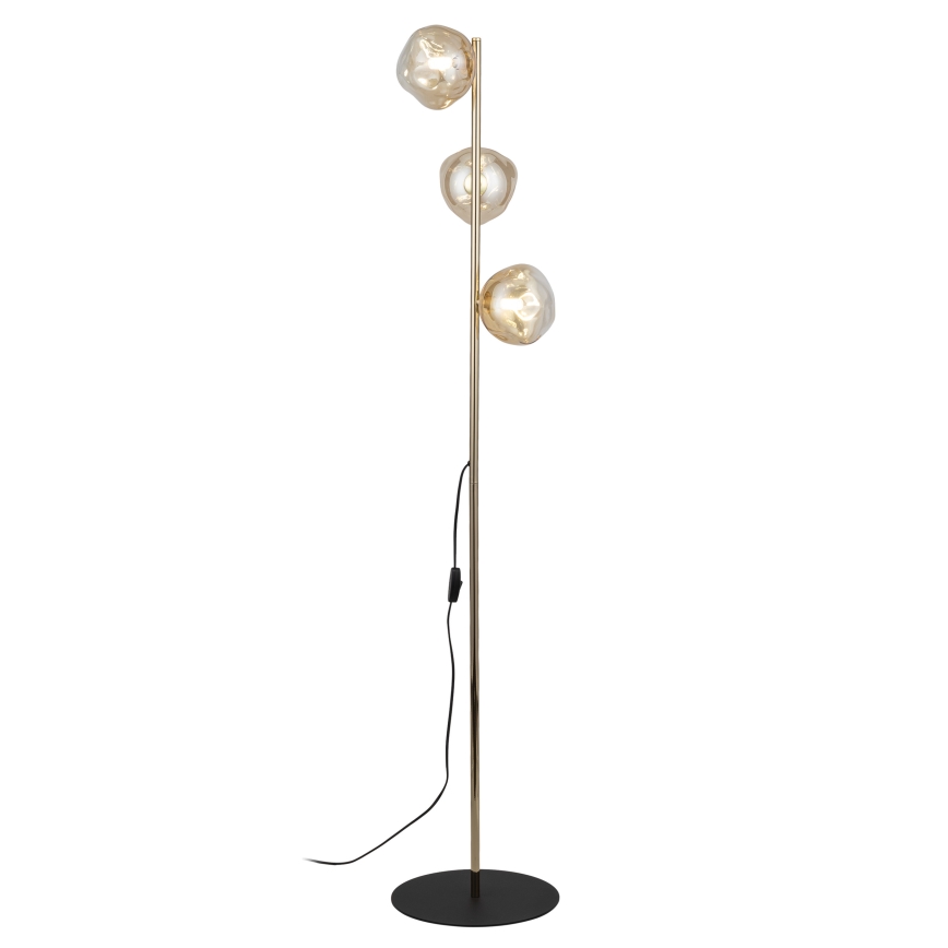 Brilagi - Lampada da terra VULCANO 3xG9/8W/230V oro/beige fumé