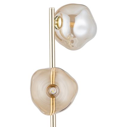 Brilagi - Lampada da terra VULCANO 3xG9/8W/230V oro/beige fumé