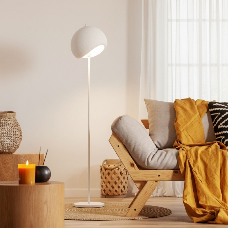 Brilagi - Lampada da terra WABI SABI 1xE27/40W/230V bianca
