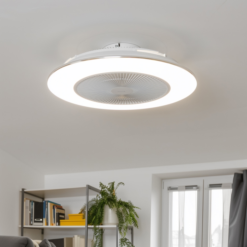 Brilagi - Lampada dimmerabile a LED con ventilatore AURA LED/38W/230V 3000-6000K bianco + telecomando