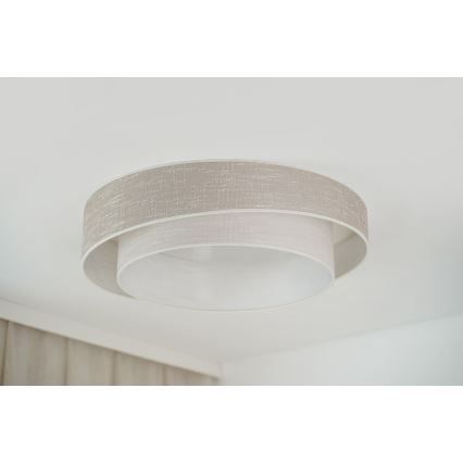 Brilagi - Lampada da soffitto LED dimmerabile DOVER SHINE LED/24W/230V Ø 60 cm 3000/4000/6500K grigio/crema + telecomando