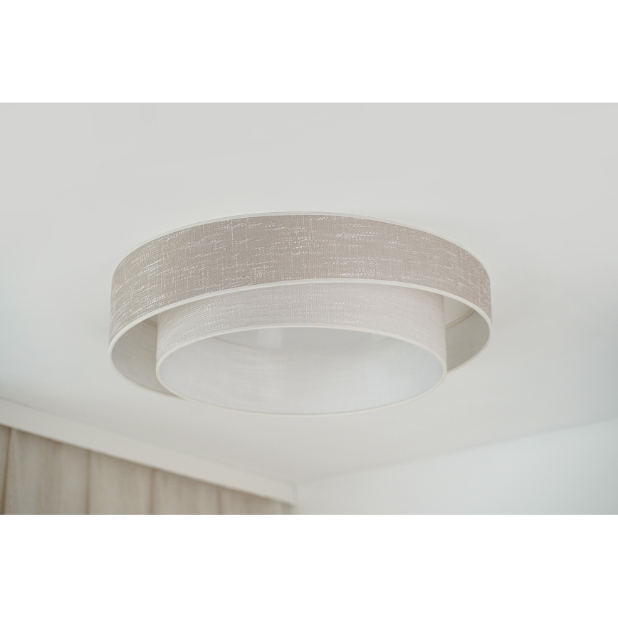 Brilagi - Lampada da soffitto LED dimmerabile DOVER SHINE LED/24W/230V Ø 60 cm 3000/4000/6500K grigio/crema + telecomando