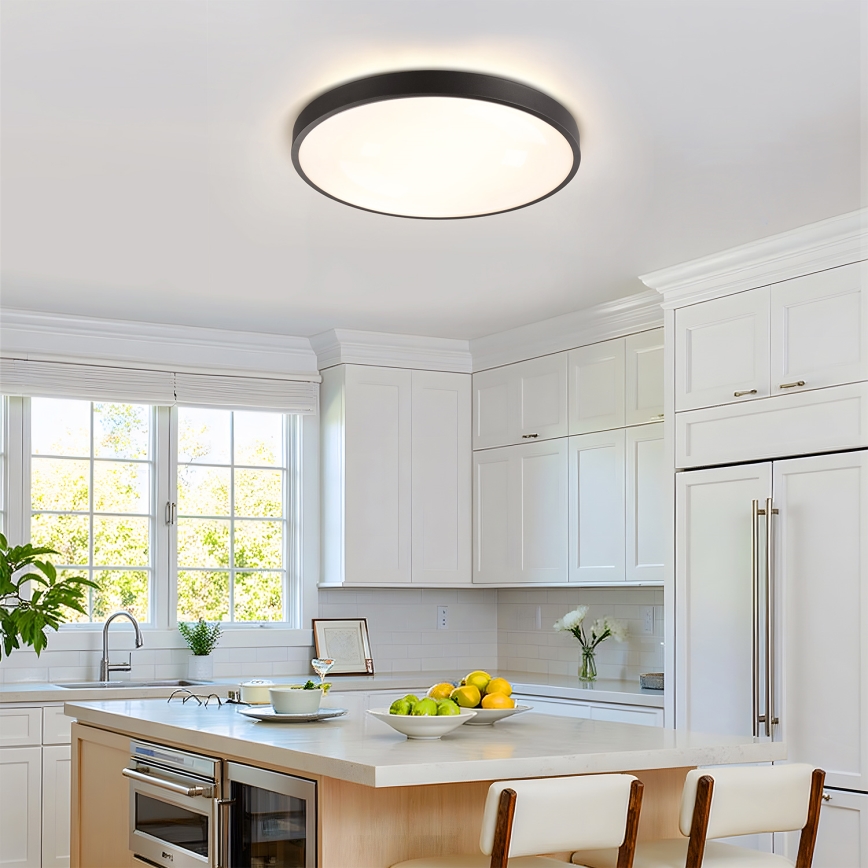 Brilagi - Plafoniera dimmerabile a LED GLASS POOL DOUBLE LED/60W/230V 3000-6000K 50 cm nero + telecomando