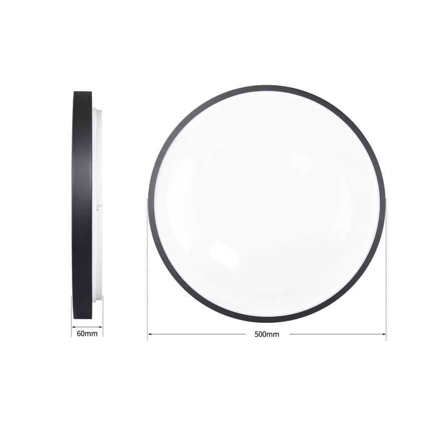 Brilagi - Plafoniera dimmerabile a LED GLASS POOL DOUBLE LED/60W/230V 3000-6000K 50 cm nero + telecomando