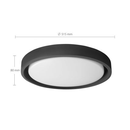 Brilagi - Plafoniera LED dimmerabile MATTEO LED/60W/230V 3000-6500K Ø 51,5 cm nero + telecomando