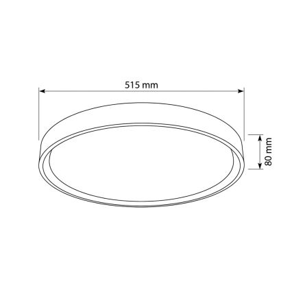 Brilagi - Plafoniera LED dimmerabile MATTEO LED/60W/230V 3000-6500K Ø 51,5 cm nero + telecomando