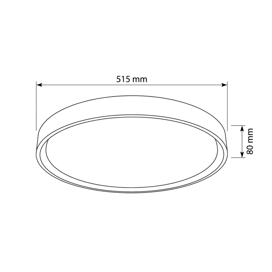Brilagi - Plafoniera LED dimmerabile MATTEO LED/60W/230V 3000-6500K Ø 51,5 cm nero + telecomando