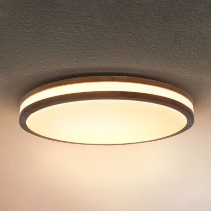 Brilagi - Plafoniera a LED dimmerabile MOLINA LED/60W/230V 3000-6500K rovere Ø 58 cm + telecomando