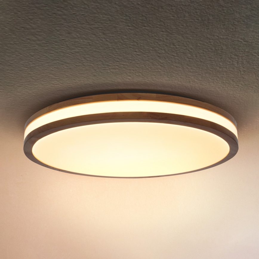 Brilagi - Plafoniera a LED dimmerabile MOLINA LED/60W/230V 3000-6500K rovere Ø 58 cm + telecomando