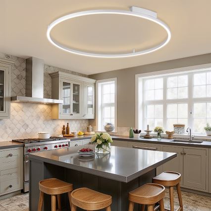 Brilagi - Plafoniera LED dimmerabile PORTOFINO LED/85W/230V 3000-6000K Ø 120 cm argento + telecomando