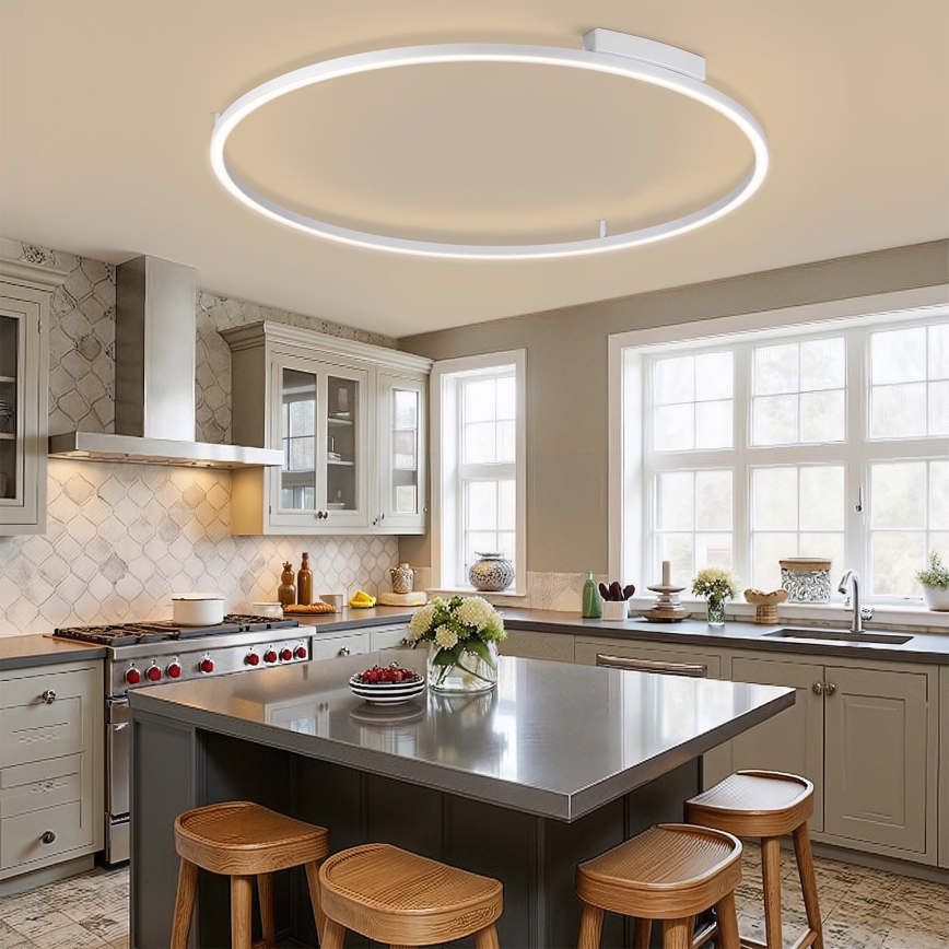 Brilagi - Plafoniera LED dimmerabile PORTOFINO LED/85W/230V 3000-6000K Ø 120 cm argento + telecomando