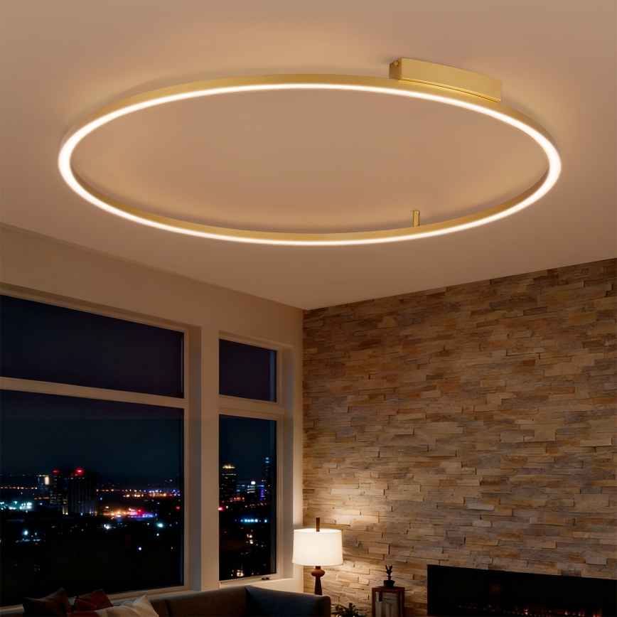 Brilagi - Plafoniera a LED dimmerabile PORTOFINO LED/85W/230V 3000-6000K Ø 120 cm oro + telecomando