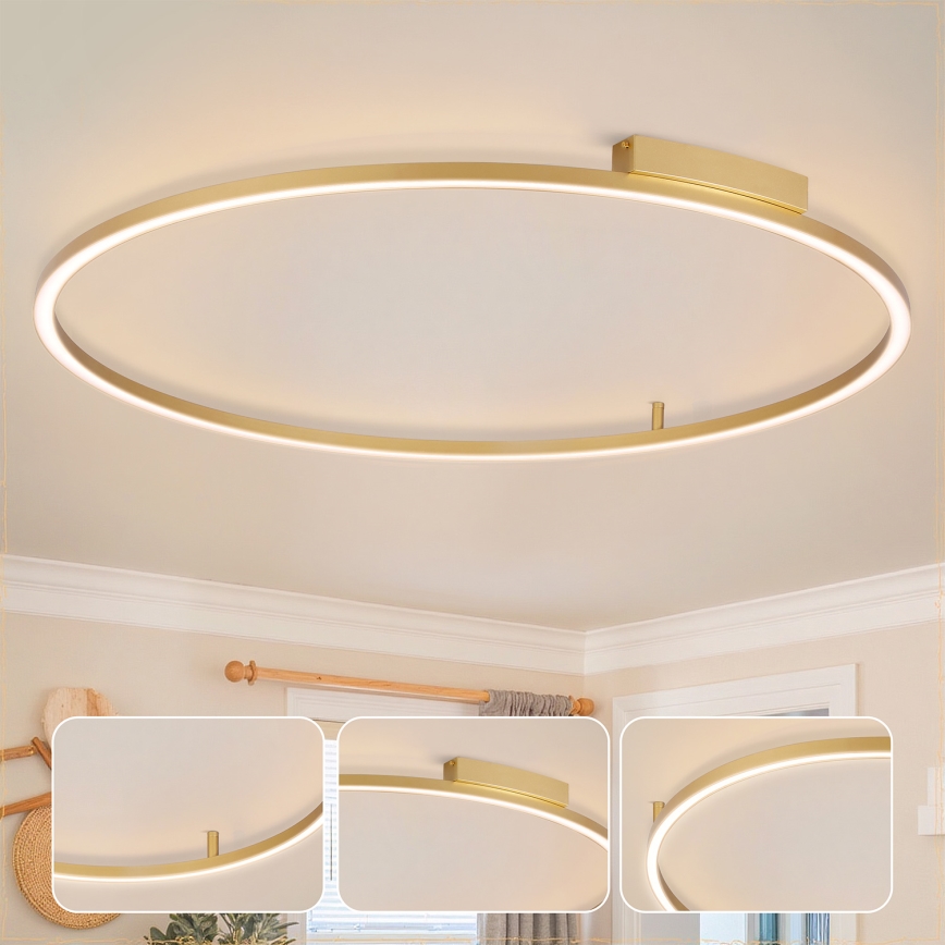 Brilagi - Plafoniera a LED dimmerabile PORTOFINO LED/85W/230V 3000-6000K Ø 120 cm oro + telecomando