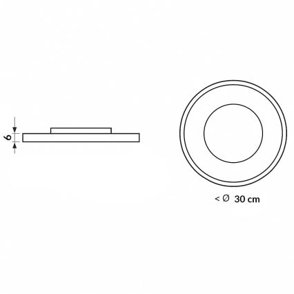 Brilagi - Plafoniera LED dimmerabile TRIVARO LED/56W/230V 3000-6000K Ø 30 cm + telecomando