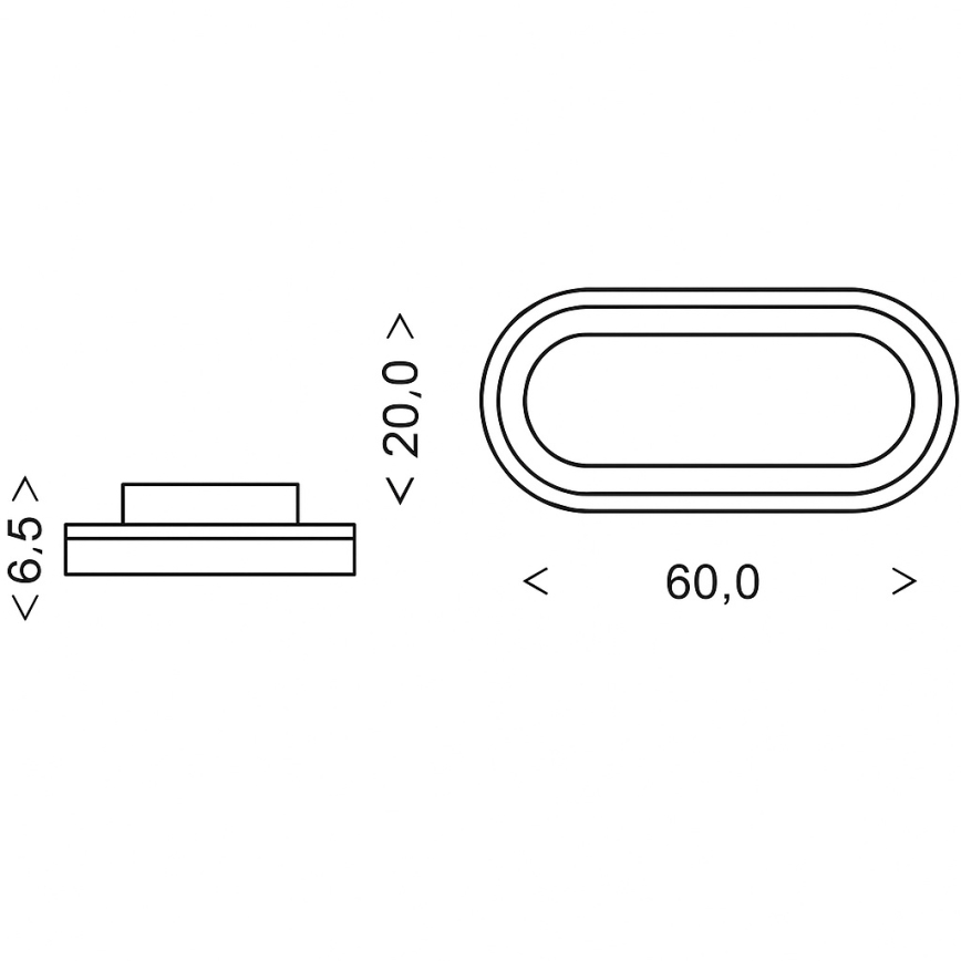 Brilagi - Plafoniera LED dimmerabile TRIVARO LED/85W/230V 3000-6000K 20x60 cm + telecomando