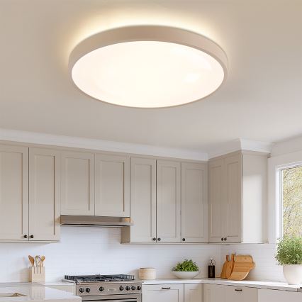 Brilagi - Plafoniera LED dimmerabile GLASS POOL DOUBLE LED/80W/230V 3000-6000K 60 cm beige + telecomando