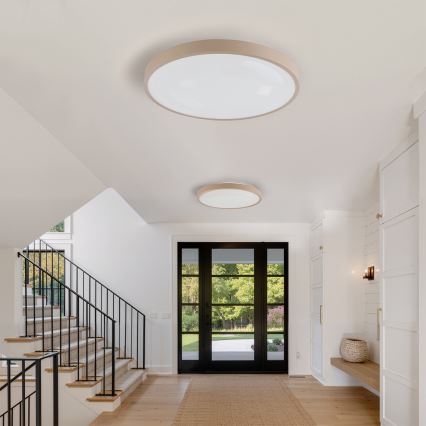 Brilagi - Plafoniera LED dimmerabile GLASS POOL DOUBLE LED/80W/230V 3000-6000K 60 cm beige + telecomando