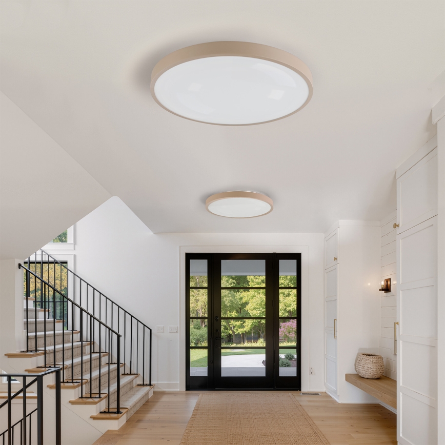 Brilagi - Plafoniera LED dimmerabile GLASS POOL DOUBLE LED/80W/230V 3000-6000K 60 cm beige + telecomando